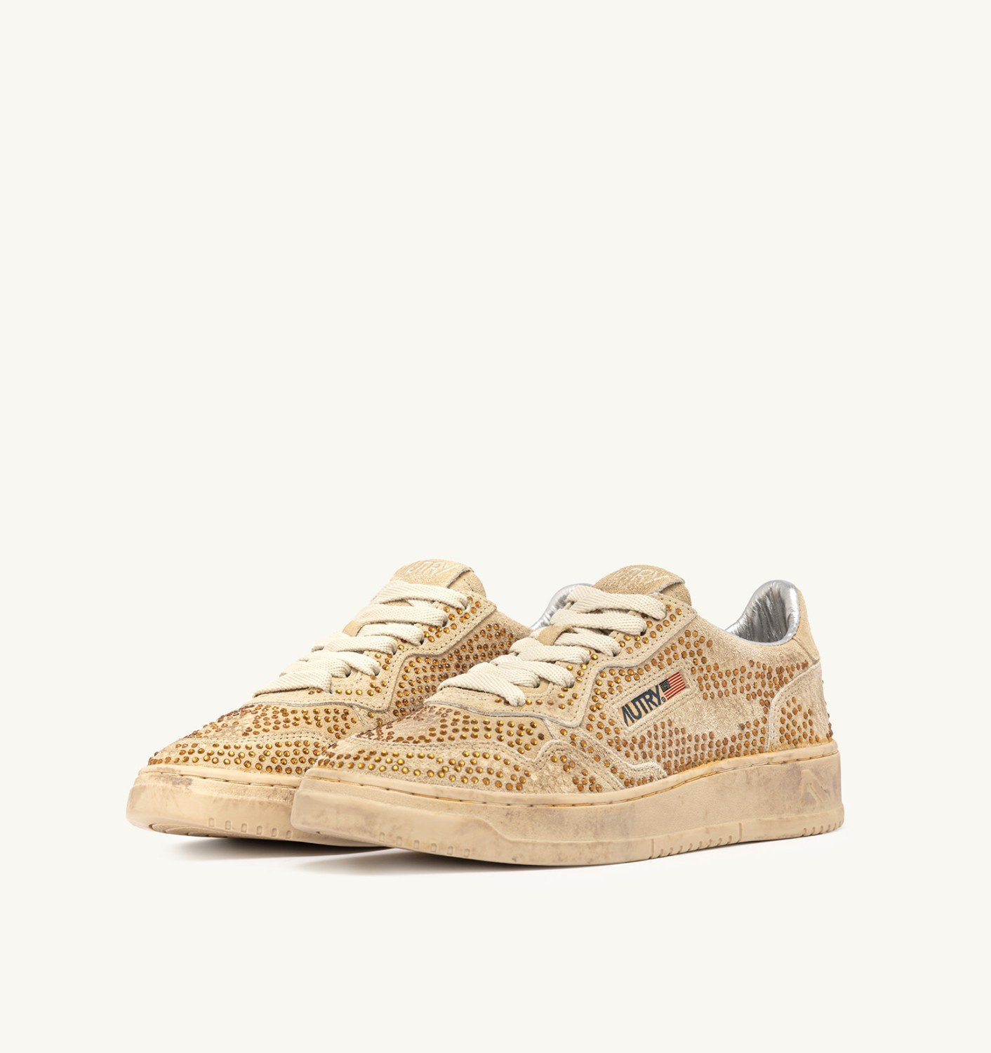 MEDALIST LOW 'CRYSTAL' MICRO RHINESTONES SNEAKERS BRONZE - 2