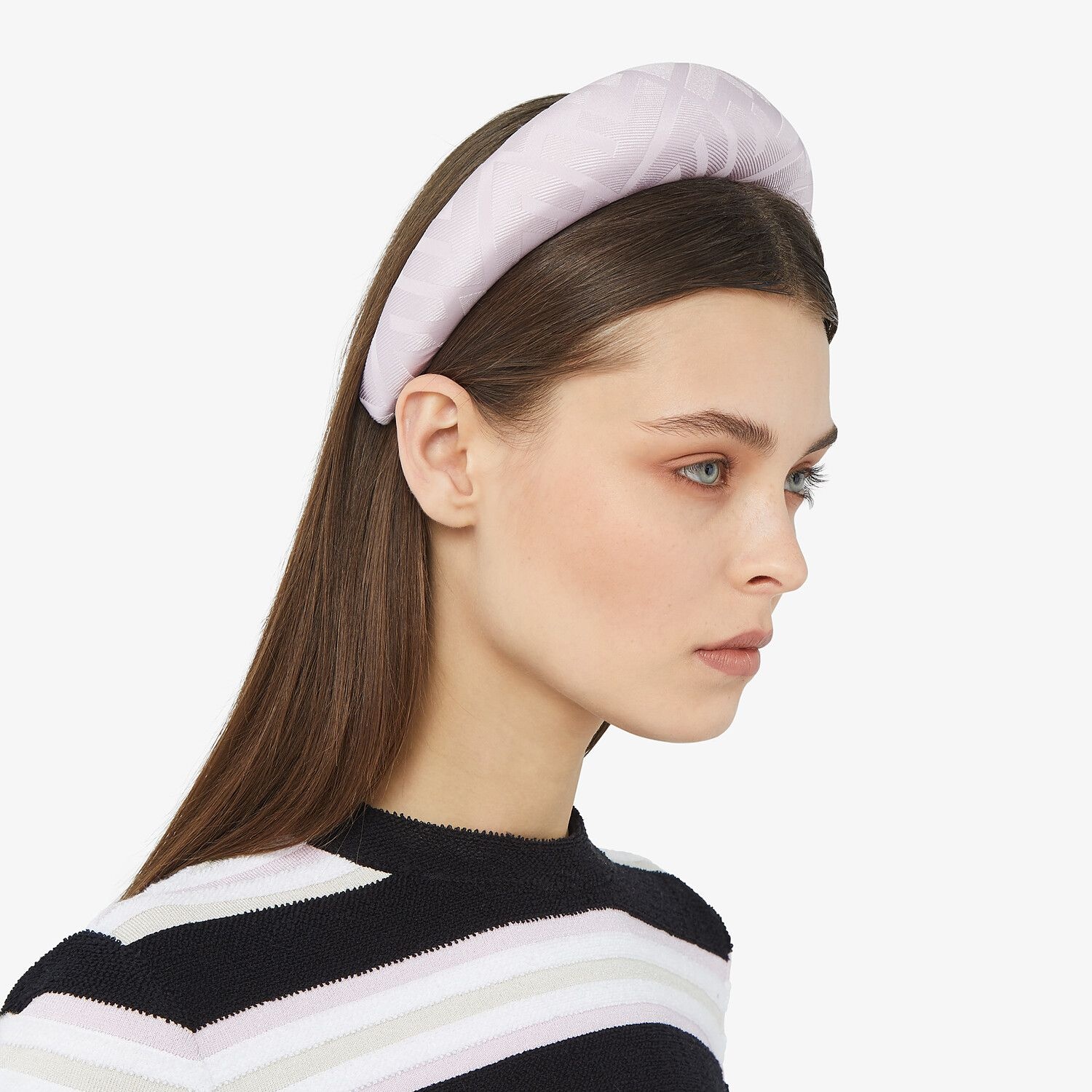 Pink silk headband - 2