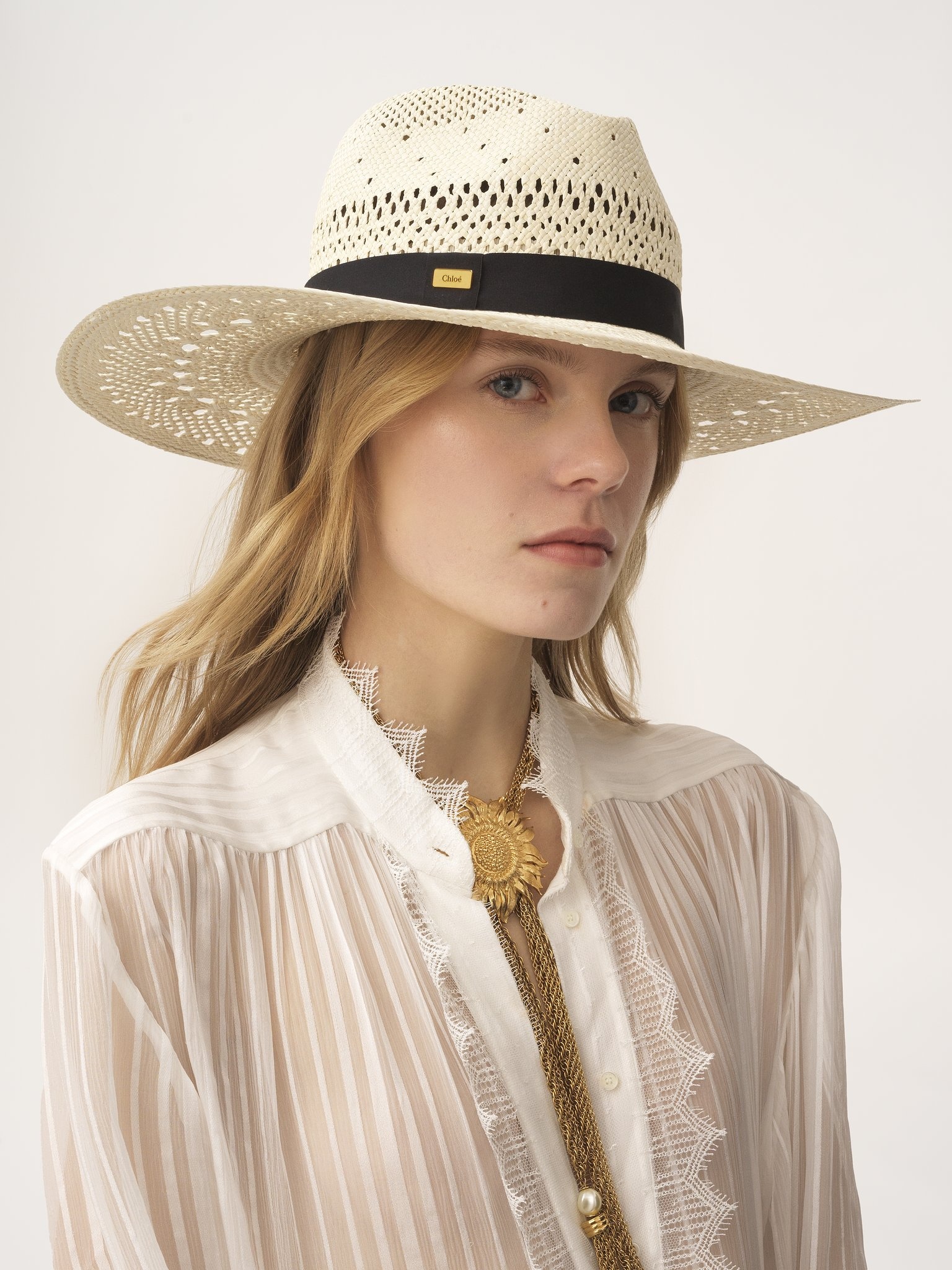 THE CHLOÉ PANAMA HAT IN PALM STRAW - 4