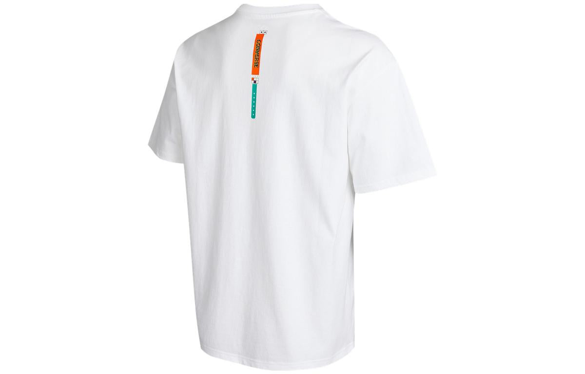 Converse Star Chevron Printing Sports Round Neck Short Sleeve T-Shirt 'White' 10022774-A01 - 2