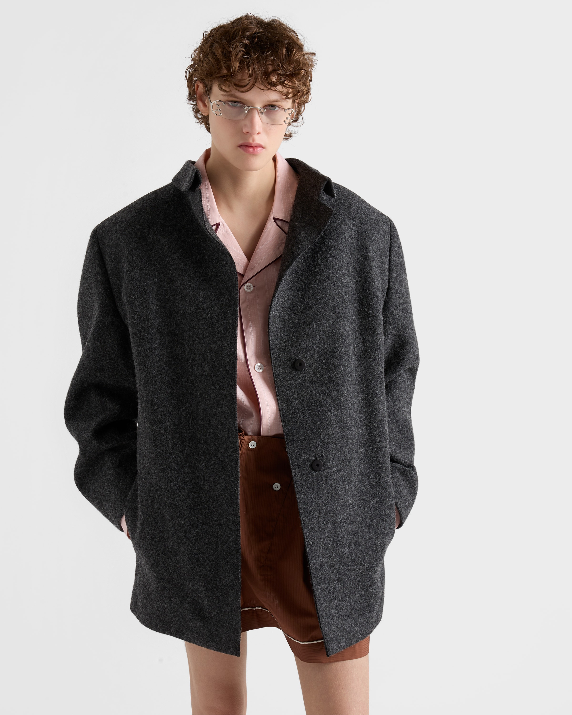 Single-breasted shetland wool jacket - 3