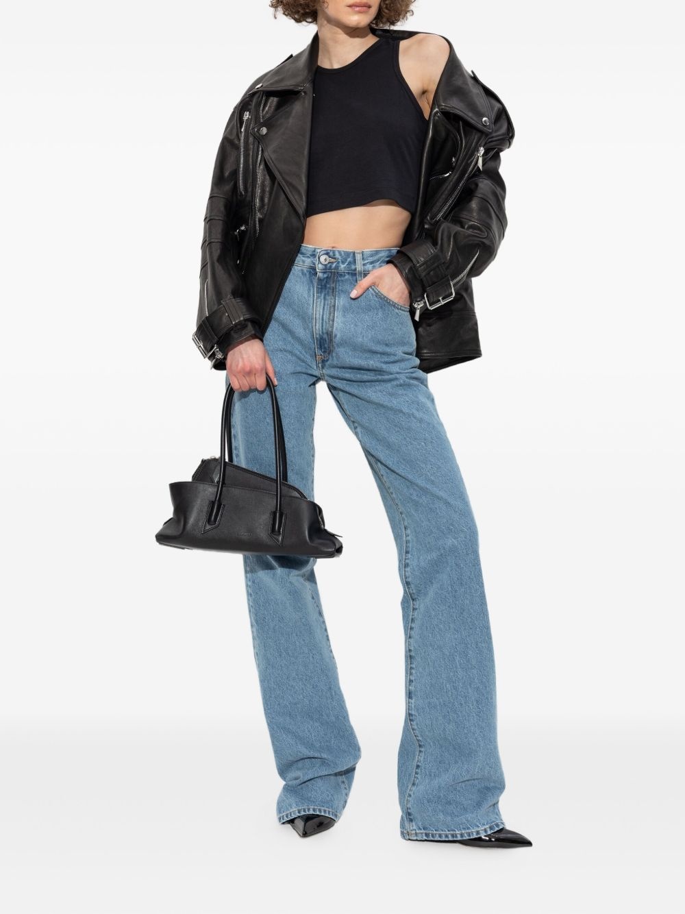 embroidered-pocket jeans - 2