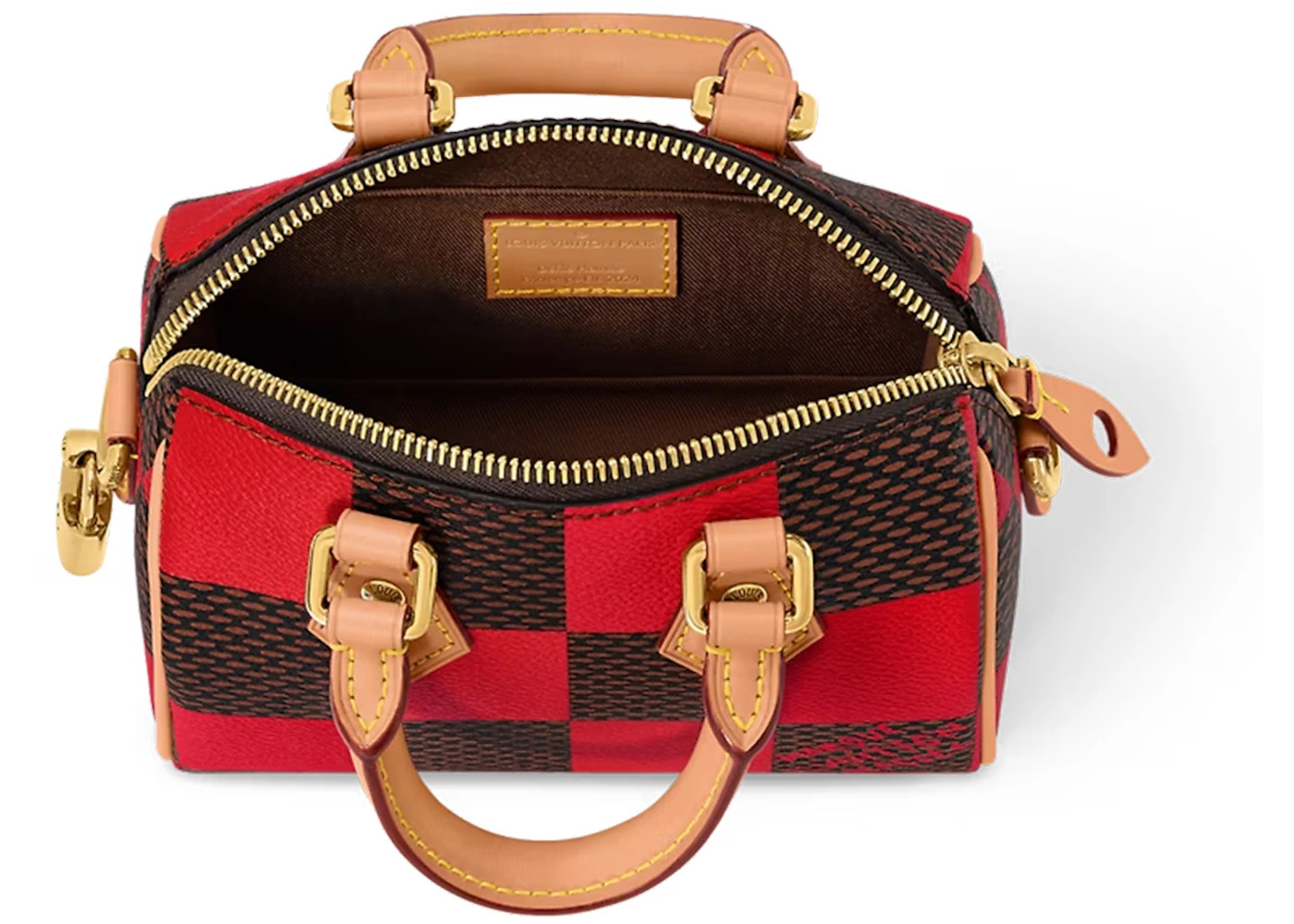 Louis Vuitton Nano Speedy Bandoulière Damier Pop Red - 3