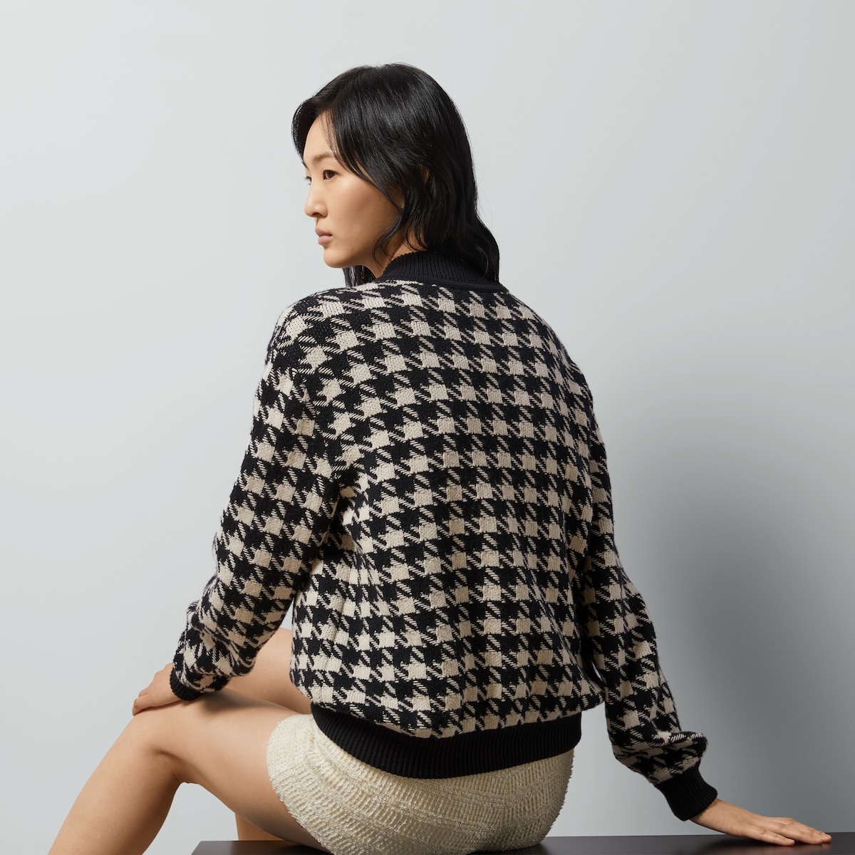 Houndstooth bomber jacket - 6