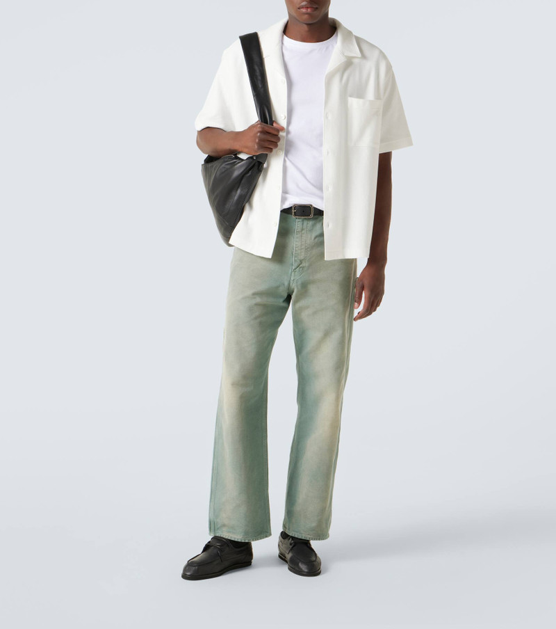 FRAME Cotton piqué bowling shirt outlook