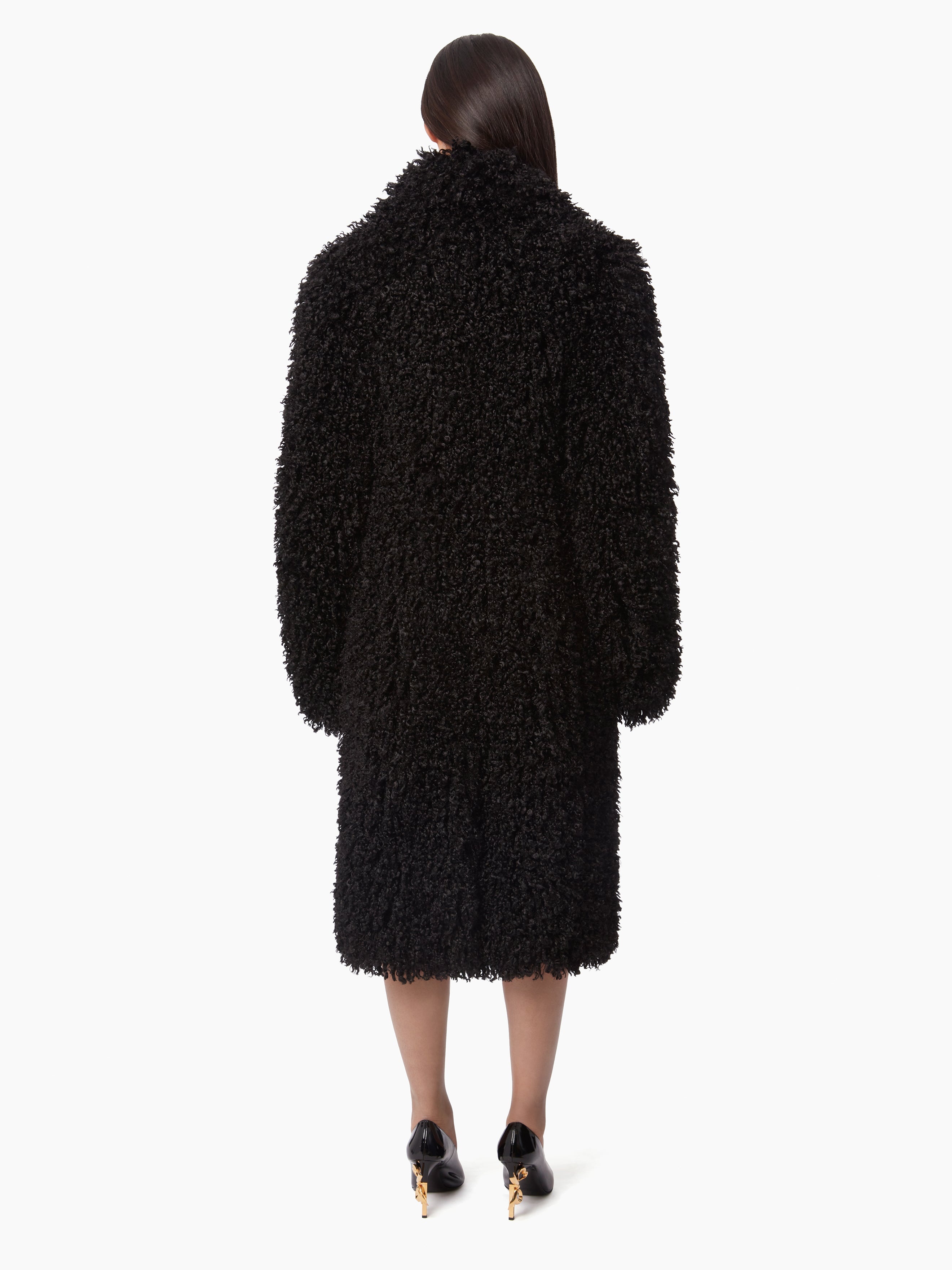 OVERSIZED COAT IN FAUX FUR - 5