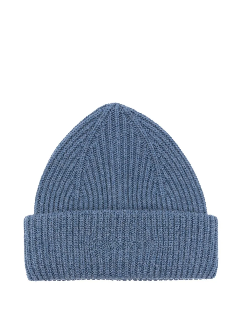 ribbed-logo beanie hat - 1