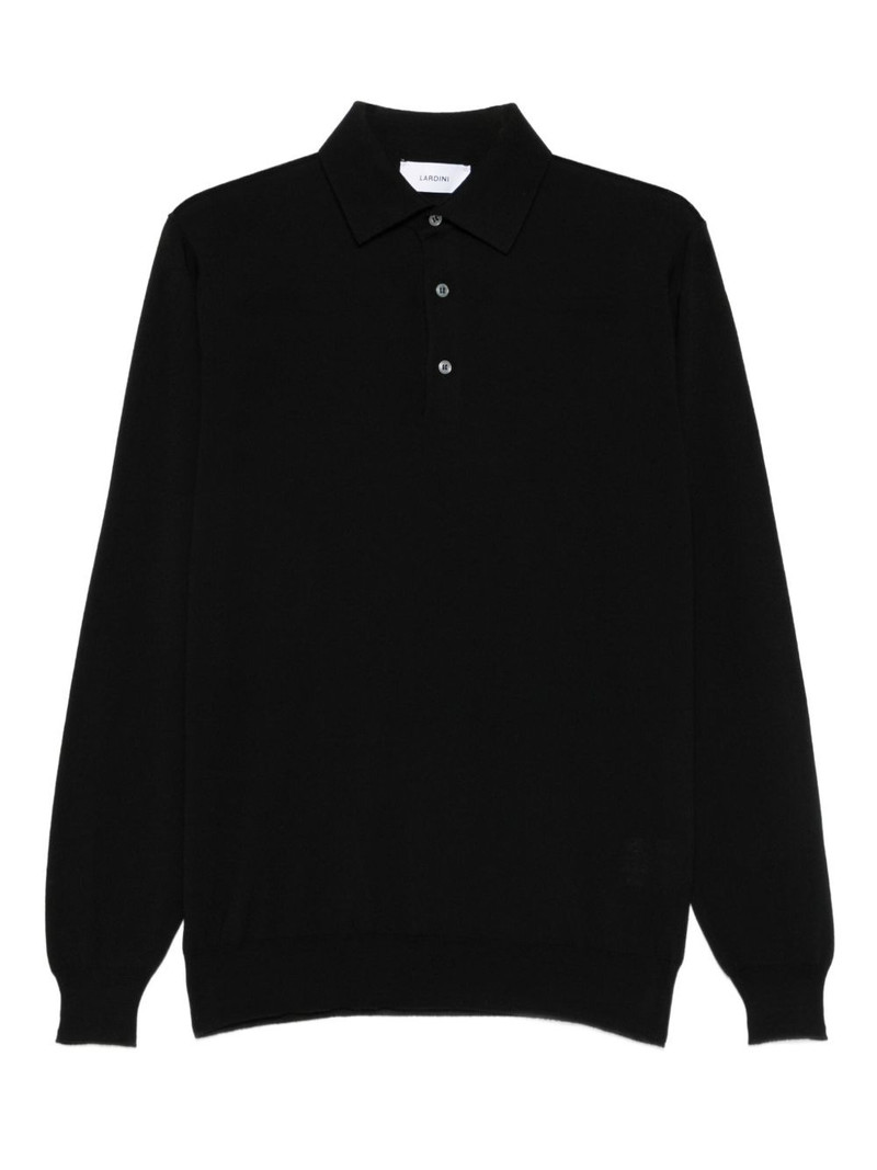 long-sleeve wool polo shirt 1