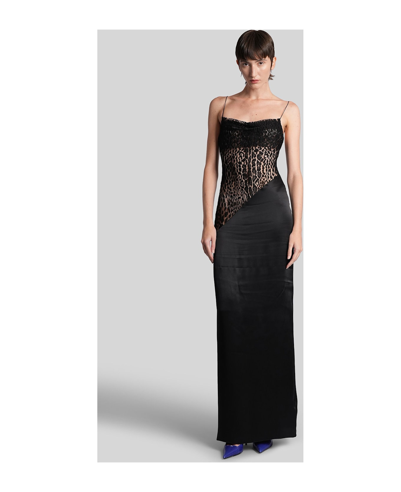 Long Dress In Black Viscose - 1
