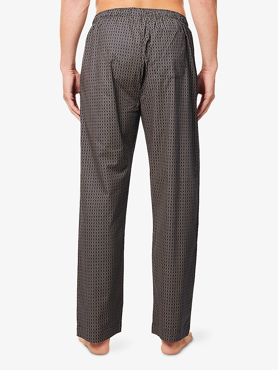 Nelson Graphic-Pattern Cotton Pyjama Bottoms - 4