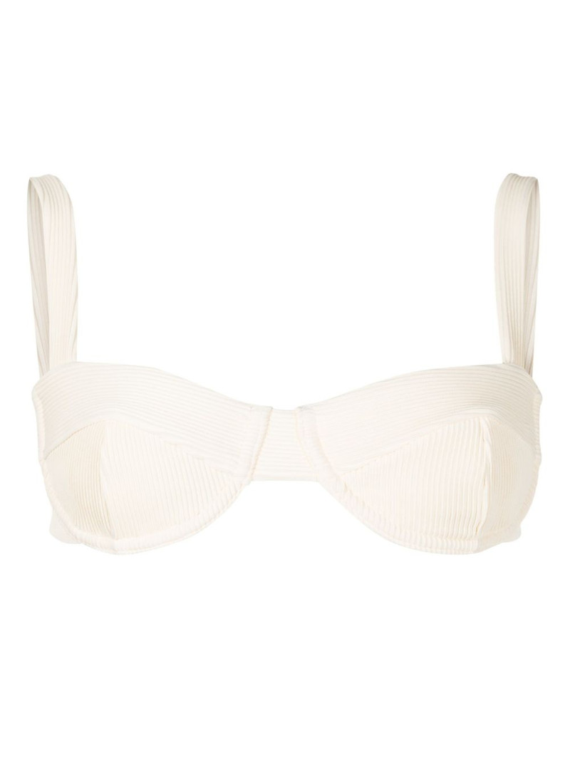 underwire-cup ribbed bikini top 1