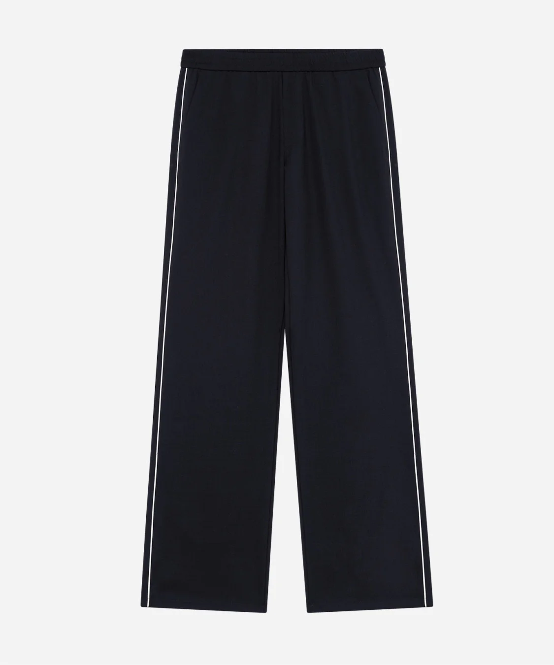 Wool blend pants with contrast piping - 1