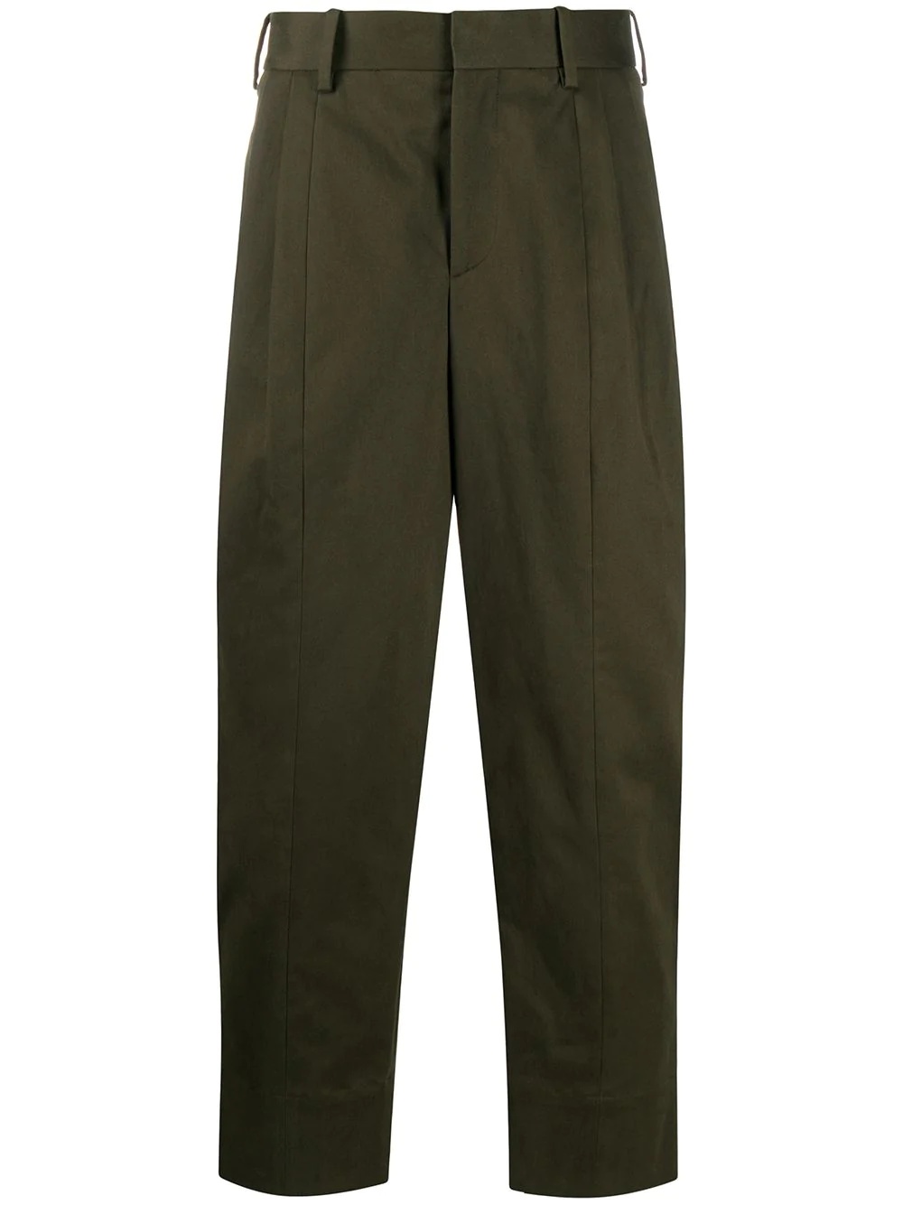 straight-leg cotton trousers - 1