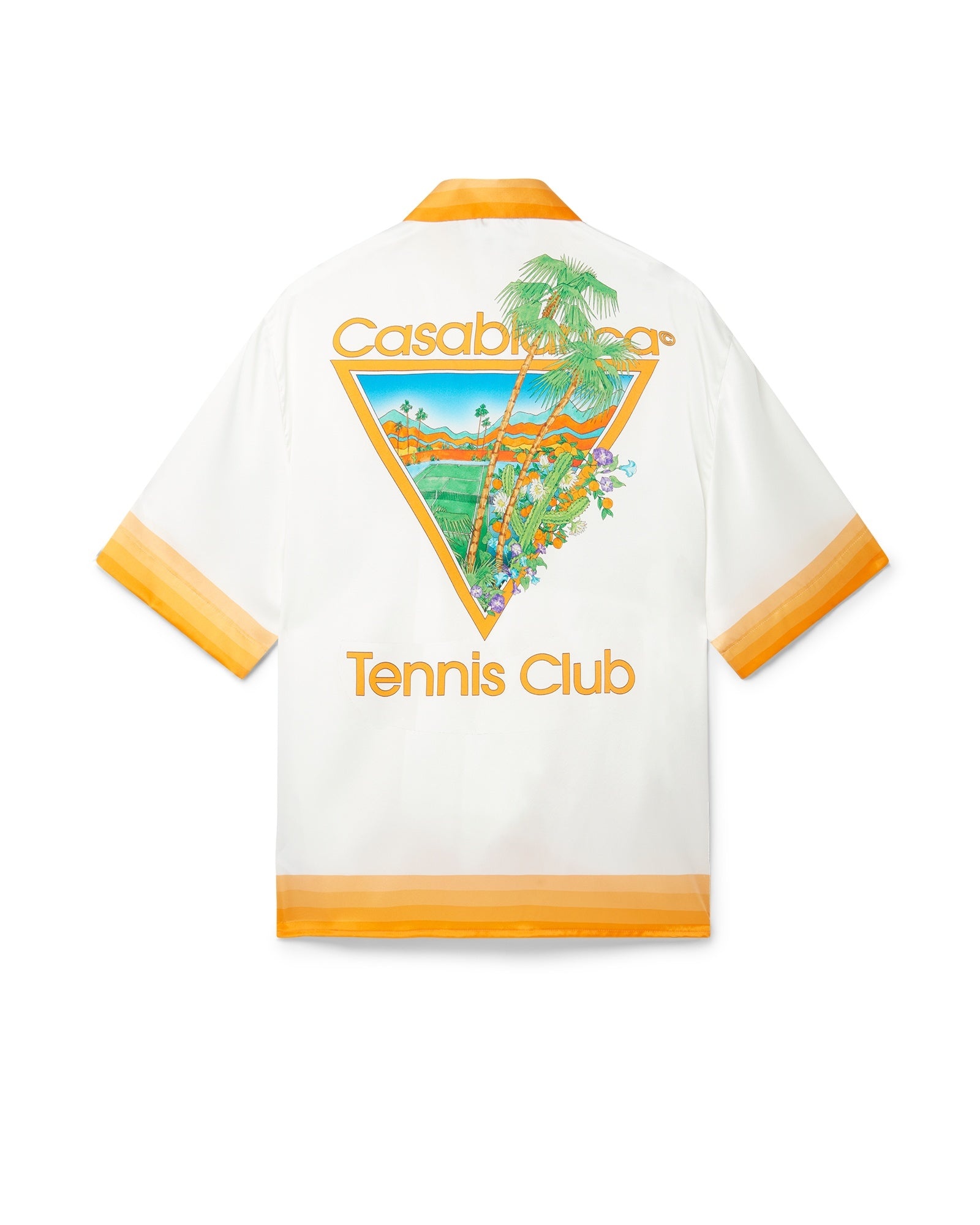 Palm Springs Icon Orange Silk Shirt - 2