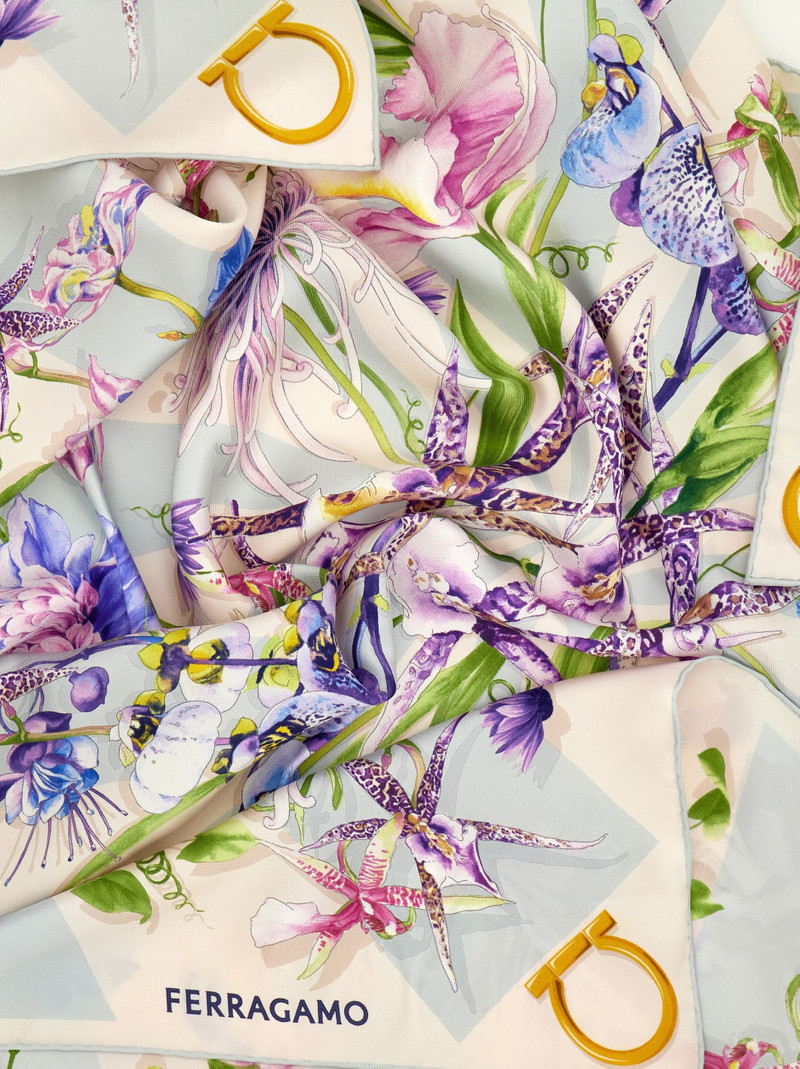 Gaia print silk scarf 4