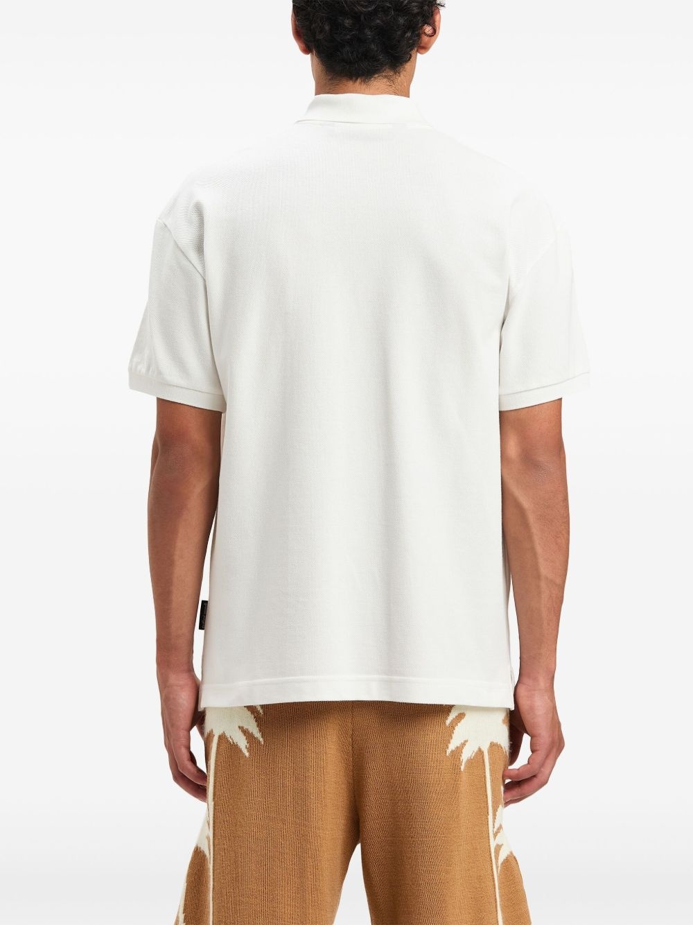 logo-embroidered polo t-shirt - 5