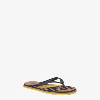 FENDI Black rubber slides outlook