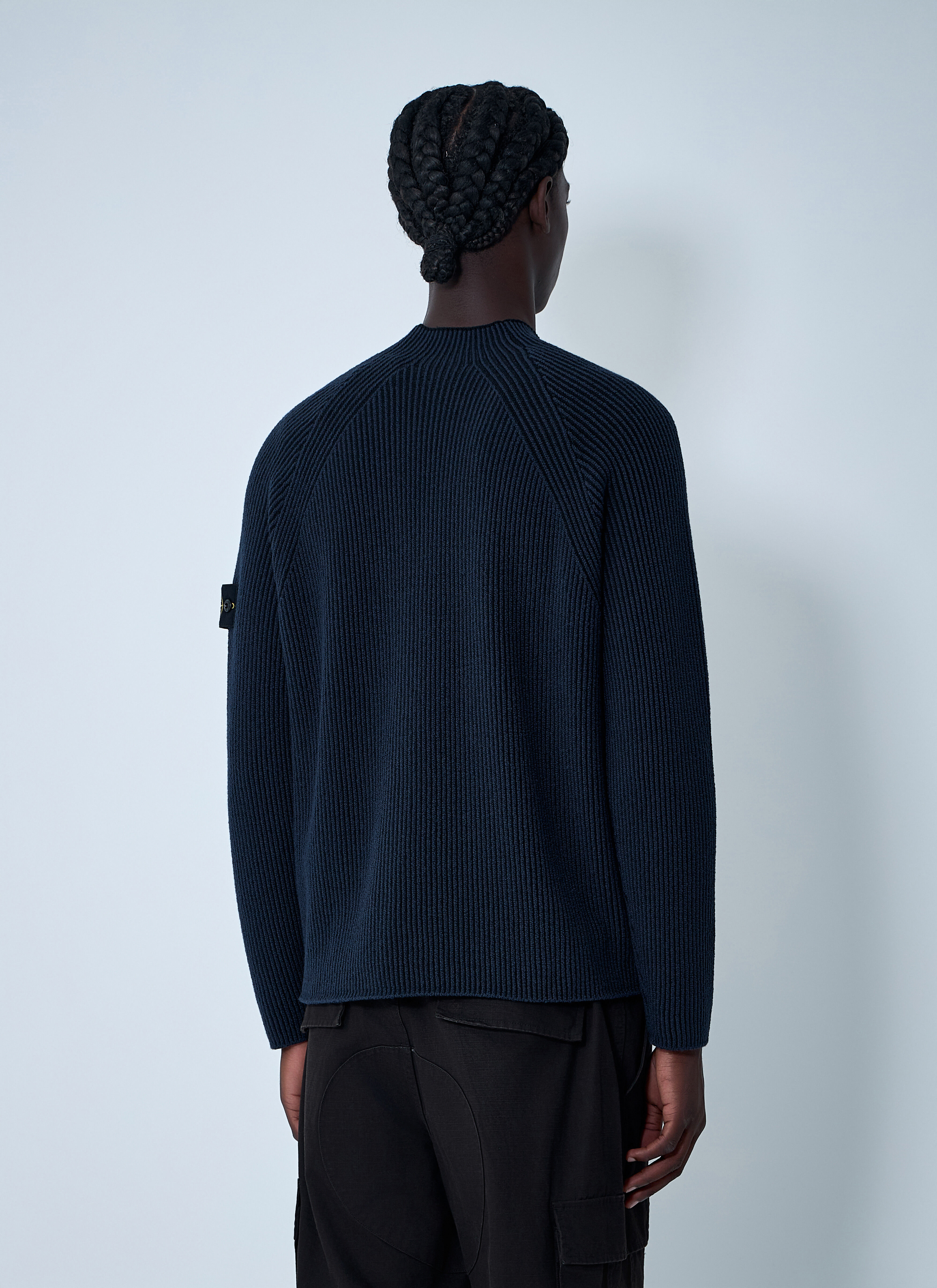 Rib Logo Patch Sweater - 4