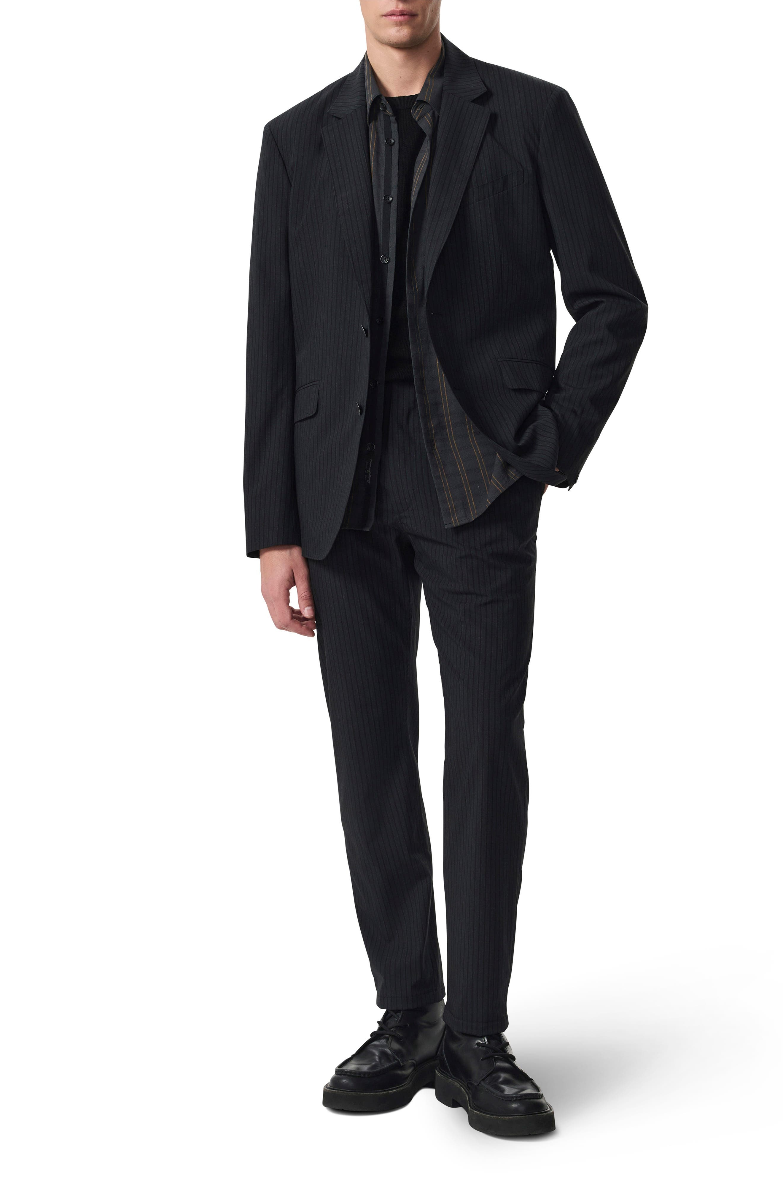 rag & bone Butler Tropical Virgin Wool Blend Blazer in Black at Nordstrom - 6