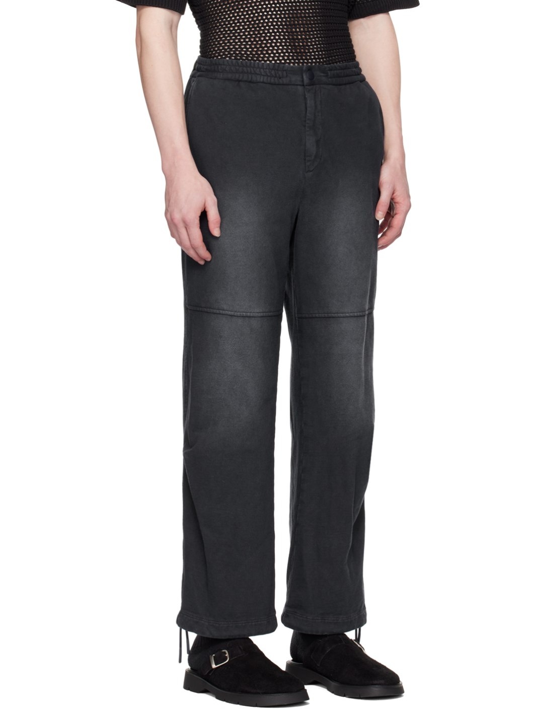 Navy Wide Sweatpants - 2
