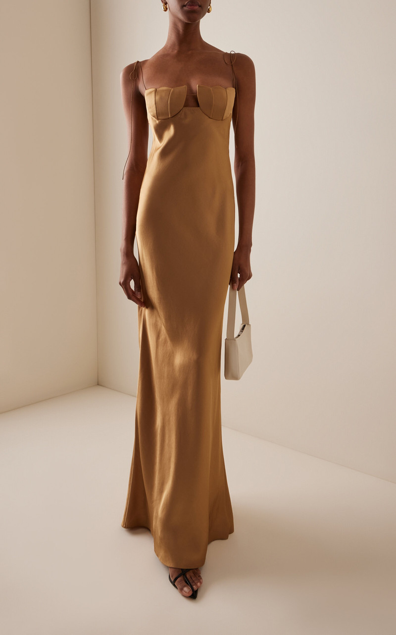 ANNA OCTOBER Tulip Maxi Dress gold outlook