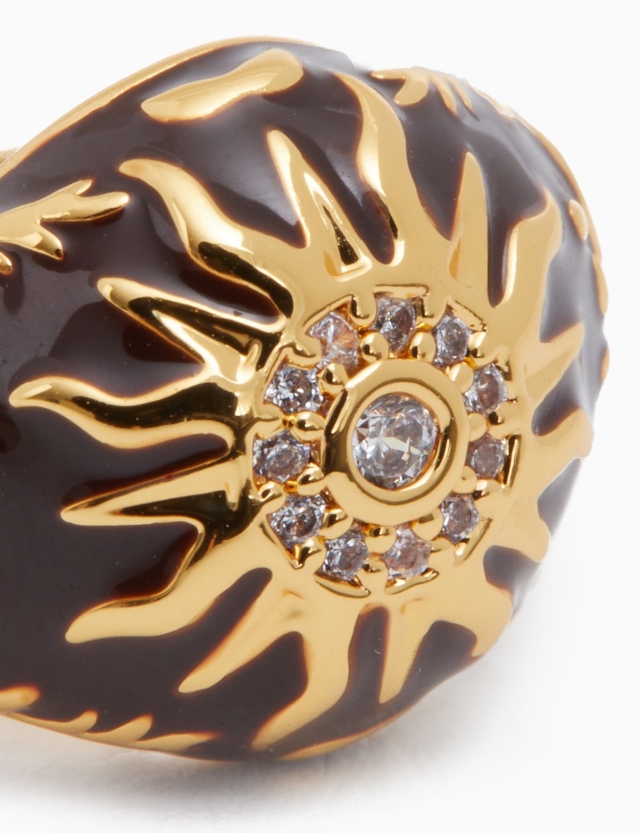 ENAMEL SIGNET EARRING - 5