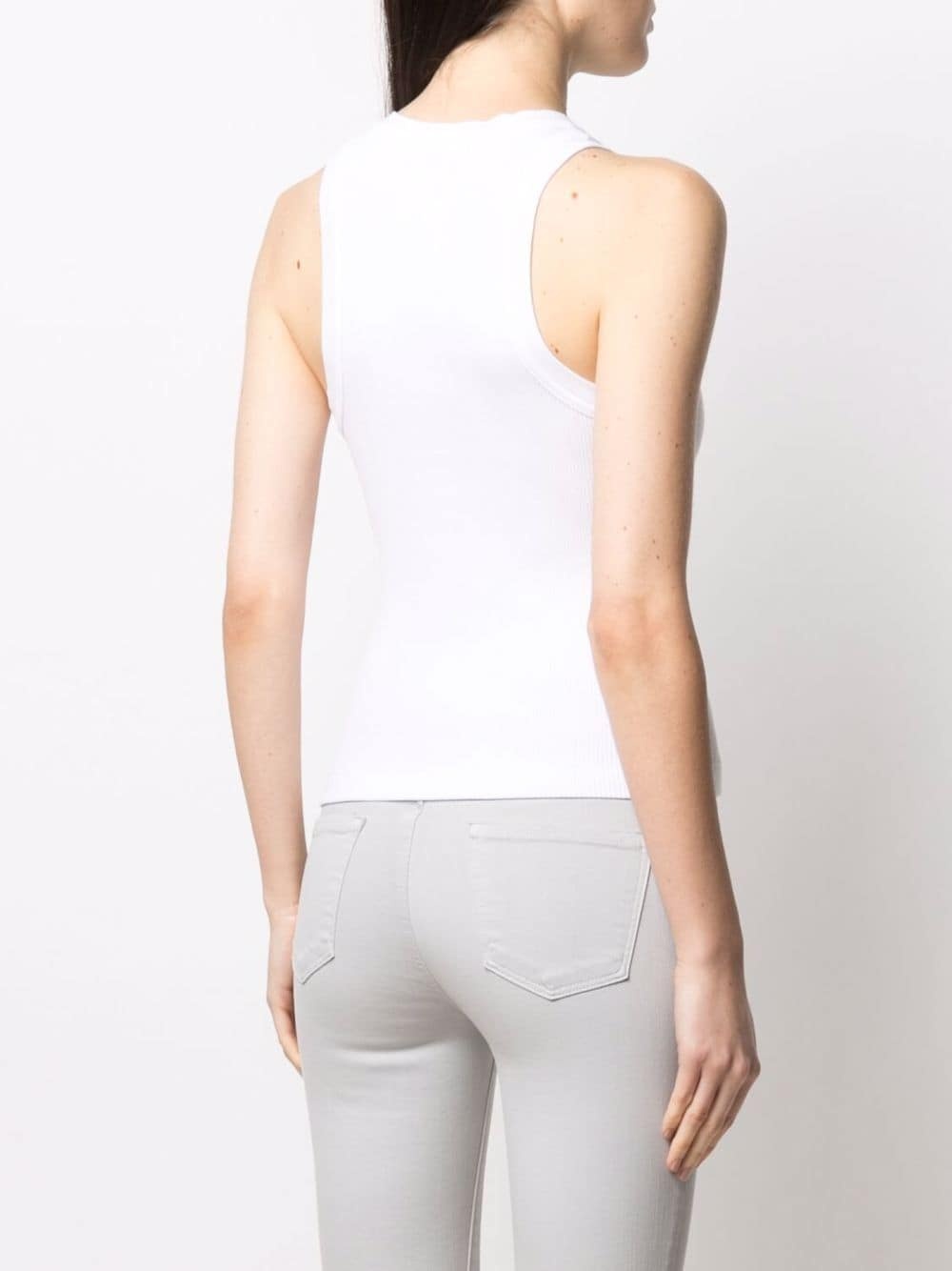 sleeveless ribbed top - 4