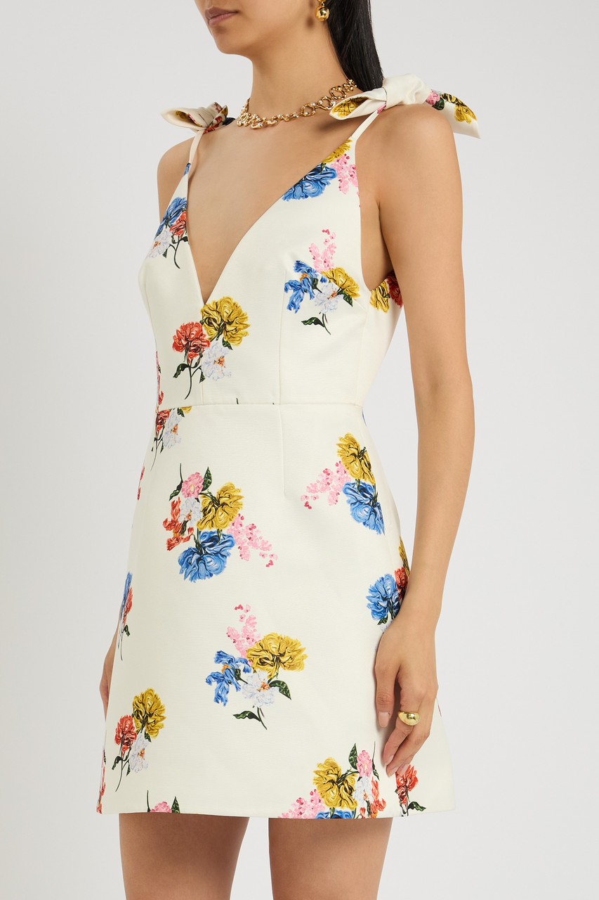 Emilia Wickstead Vero Floral-print Faille Mini Dress - 2