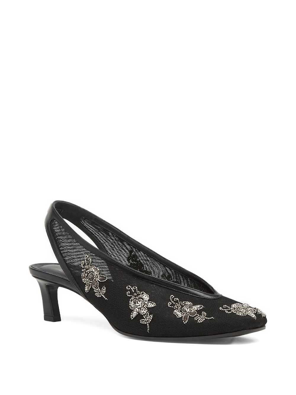 46mm embellished slingback heeled pumps - 2