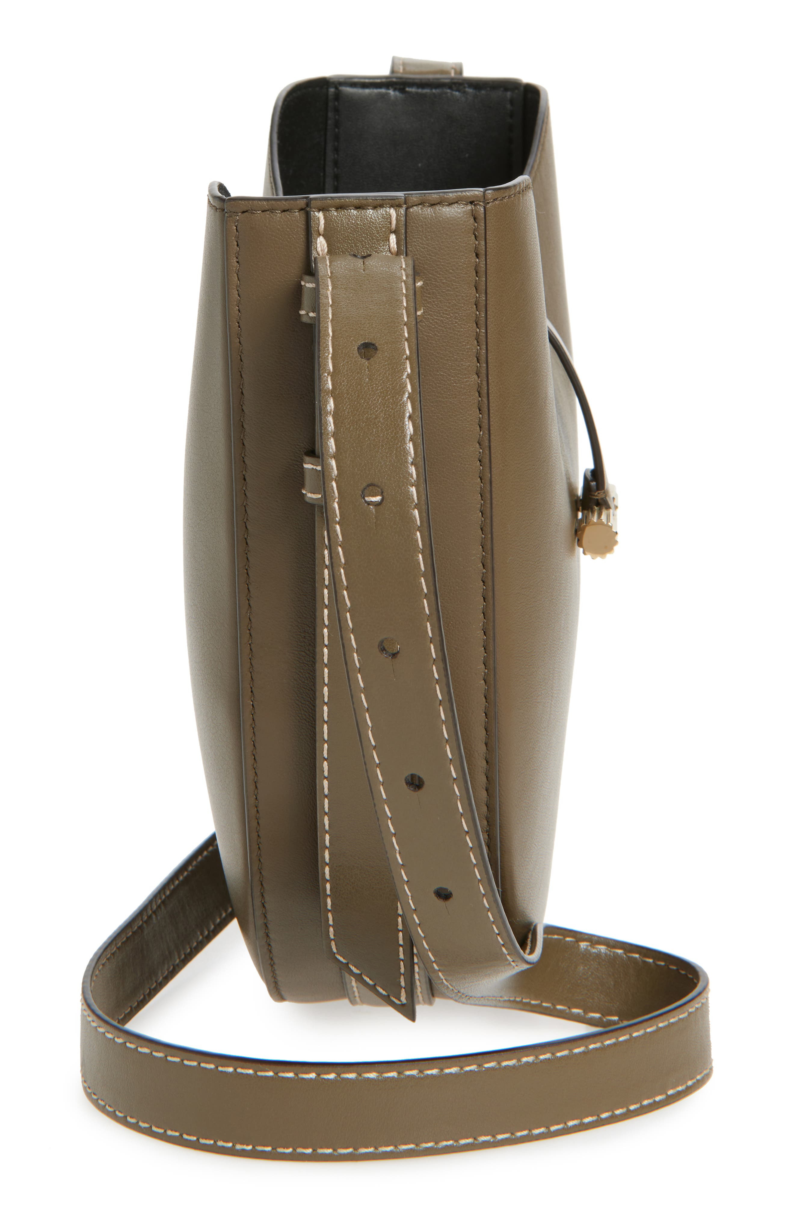 Victoria Beckham Dia Leather Crossbody in Dark Khaki at Nordstrom - 4
