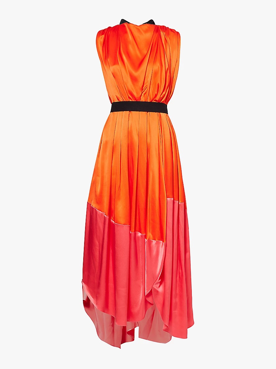 Aldona pleated relaxed-fit silk maxi dress - 1