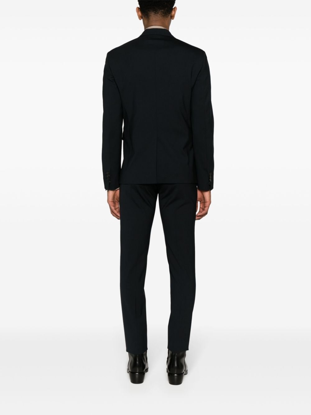 virgin wool single-breasted suit - 4