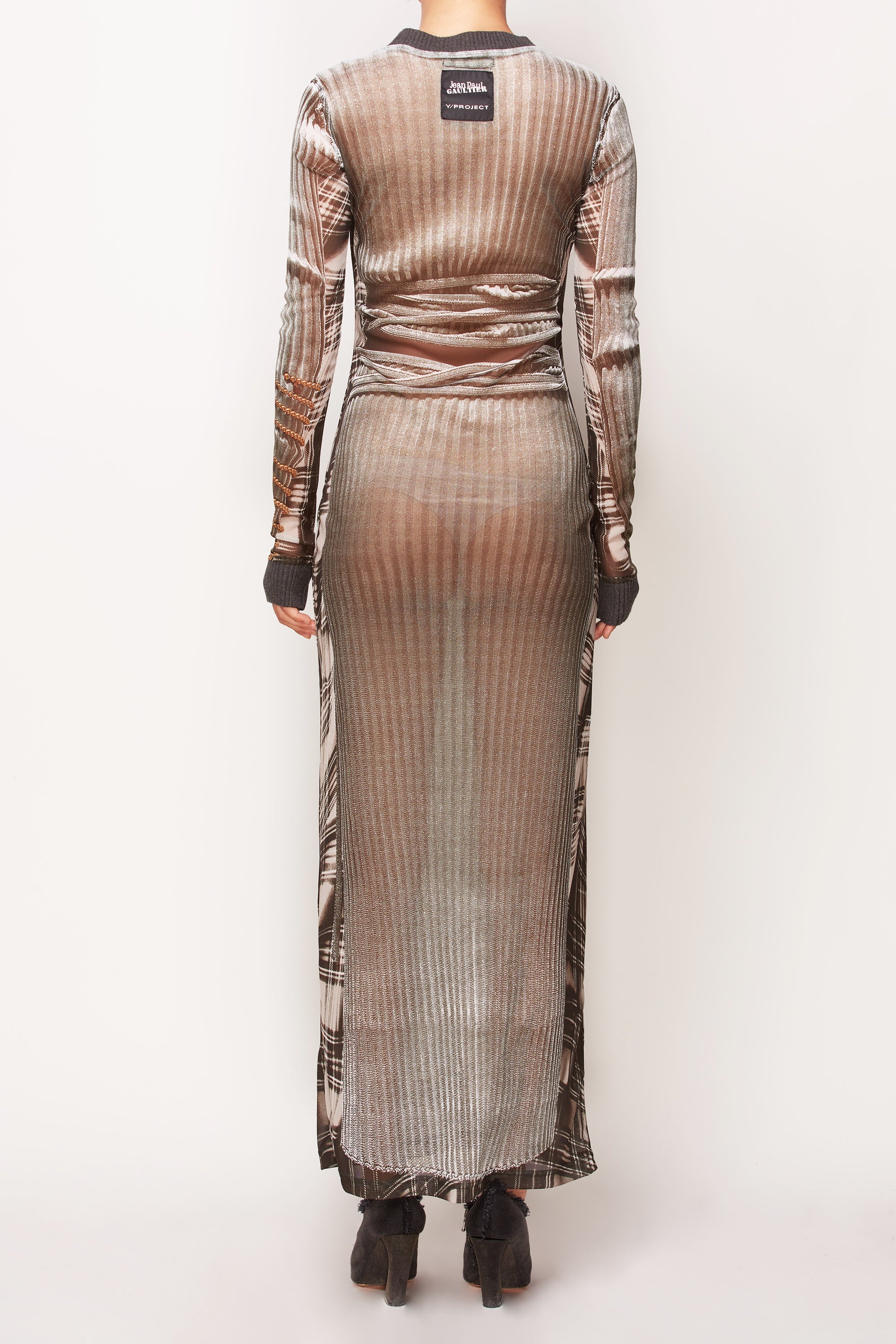 Trompe L'Oeil Wrap Knit Maxi Dress - 2