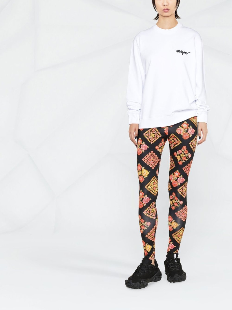 La DoubleJ floral check leggings outlook