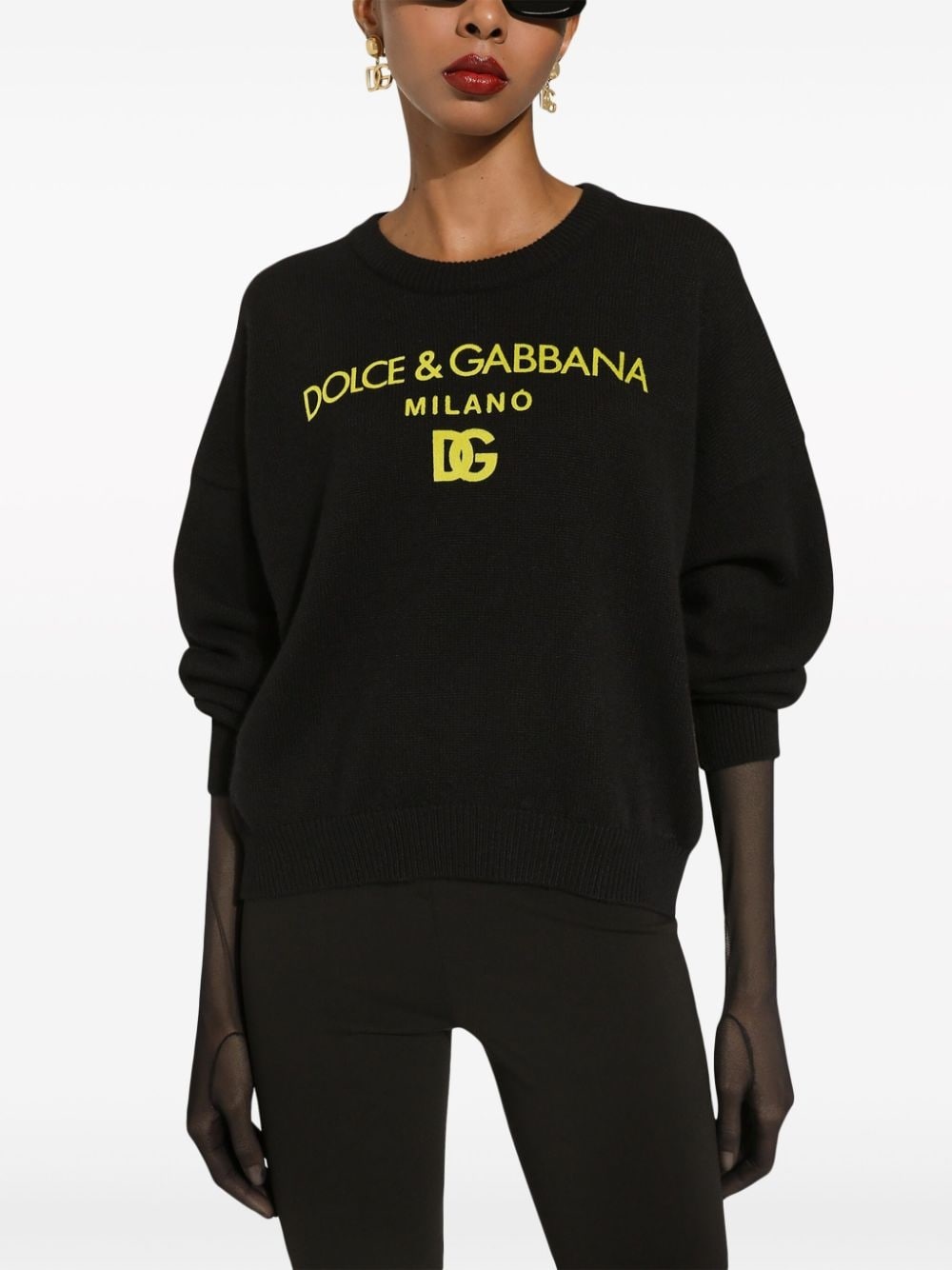 logo-print cashmere jumper - 5