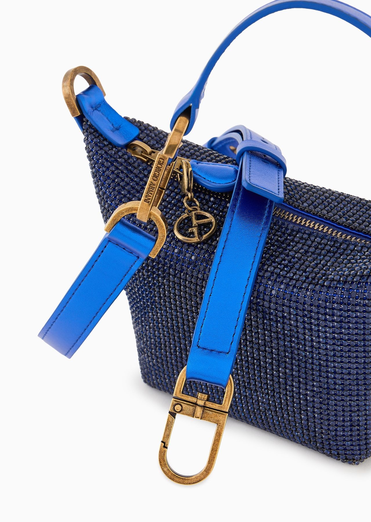 La Prima Soft mini handbag in metallic knit with rhinestones - 5