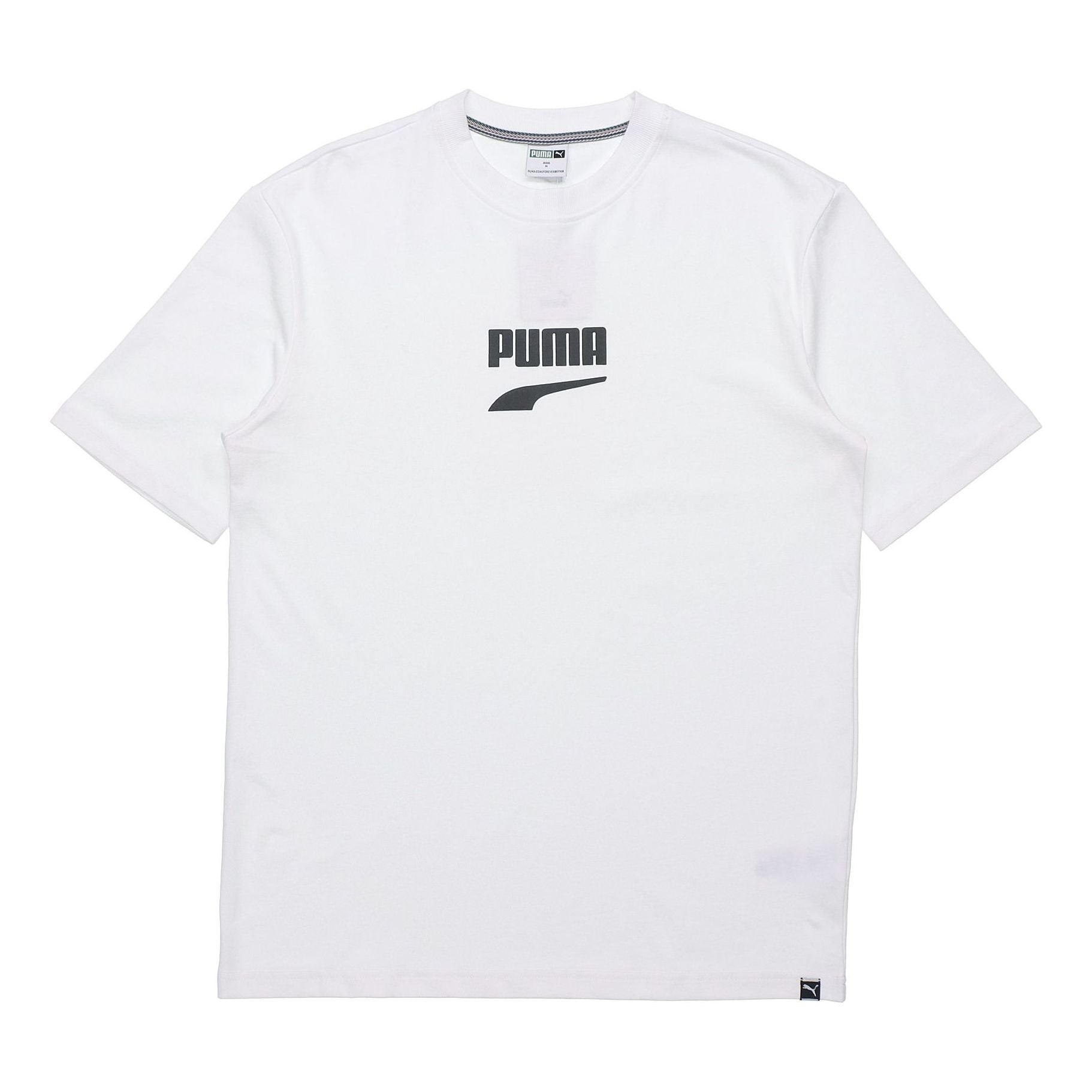 PUMA Downtown Classical Logo Short Sleeve TEE Men White 597348-52 - 1