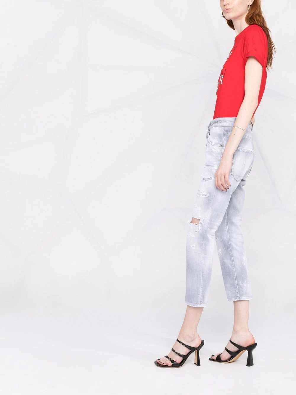 high rise cropped jeans - 4