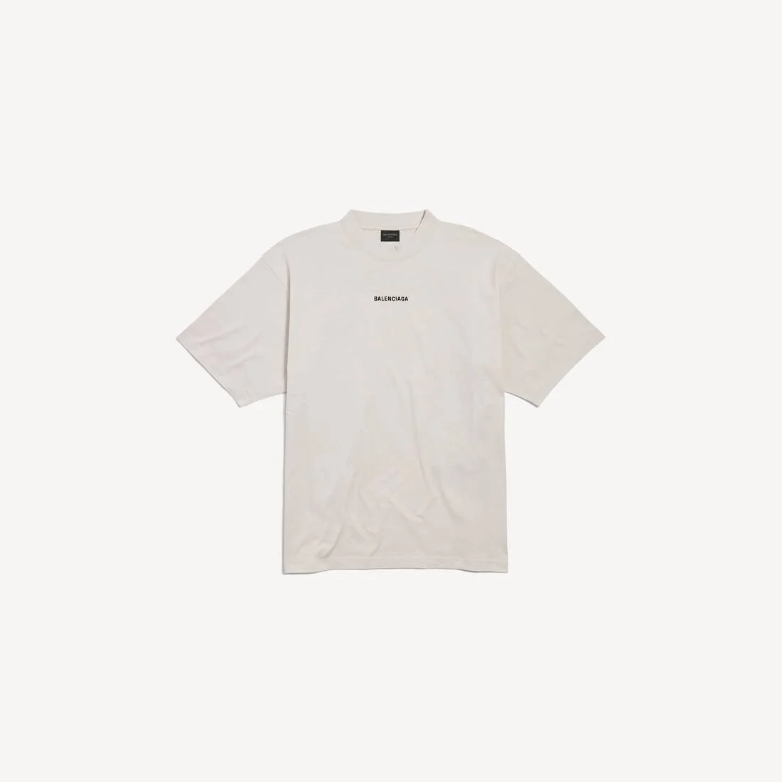 새로운 Balenciaga 백 T 셔츠 중간 흰색에 맞는 - 1