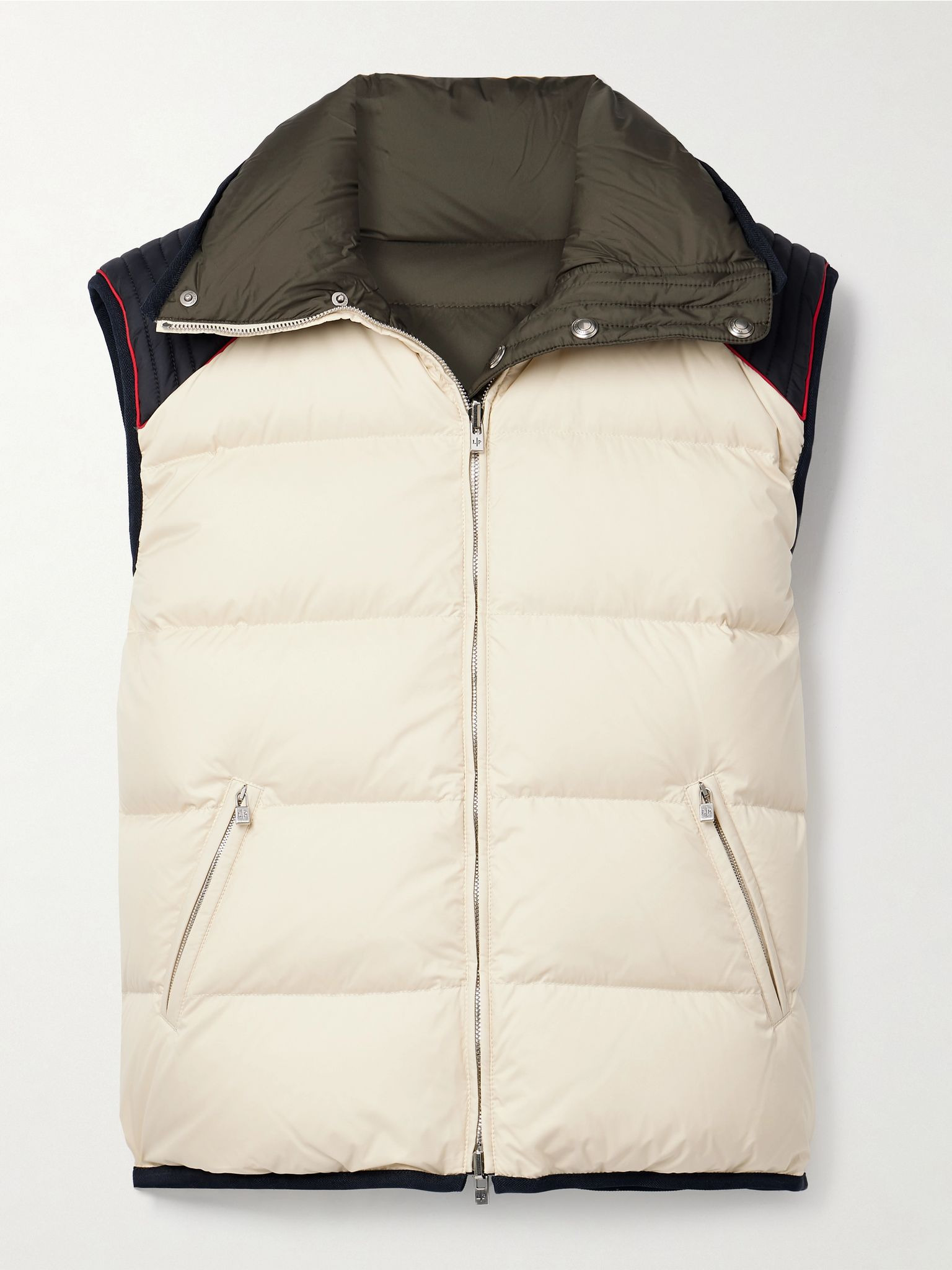 Andry reversible two-tone quilted shell down vest Off-white - 1