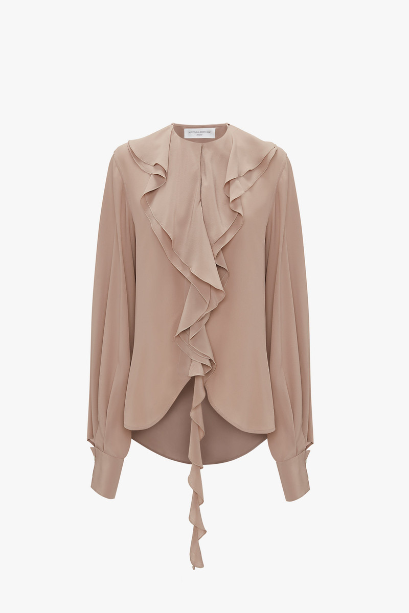 Romantic Blouse In Taupe 1