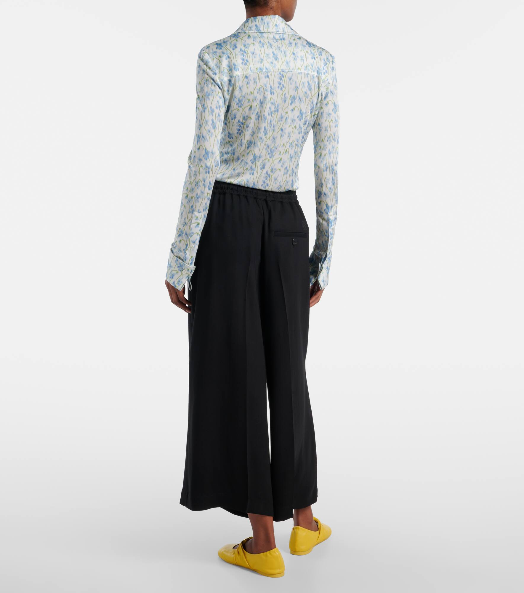 Cropped cady wide-leg pants - 3