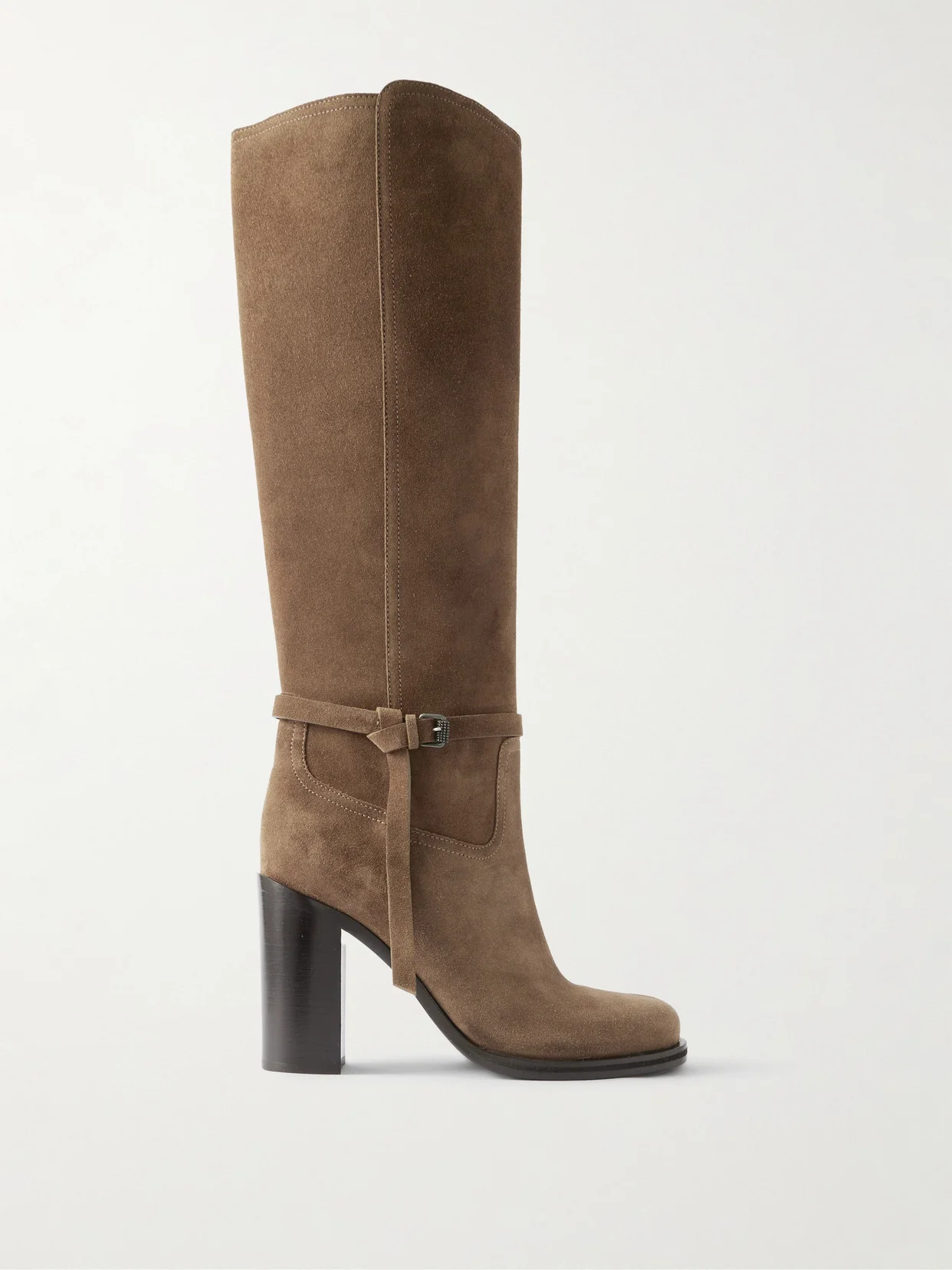 Suede Knee Boots - 1