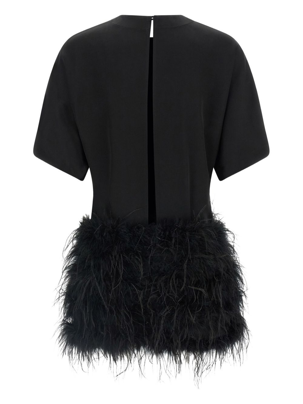 feather-trimmed dress - 2
