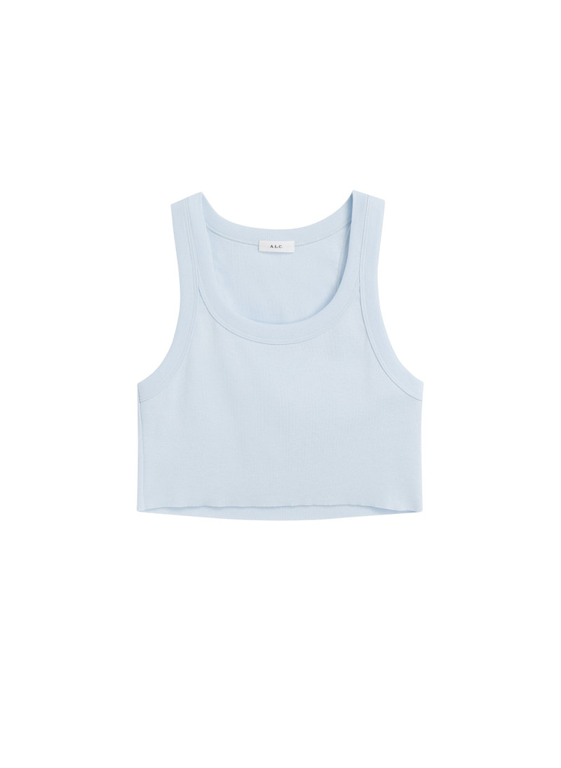 Halsey Cropped Cotton Rib Tank 1