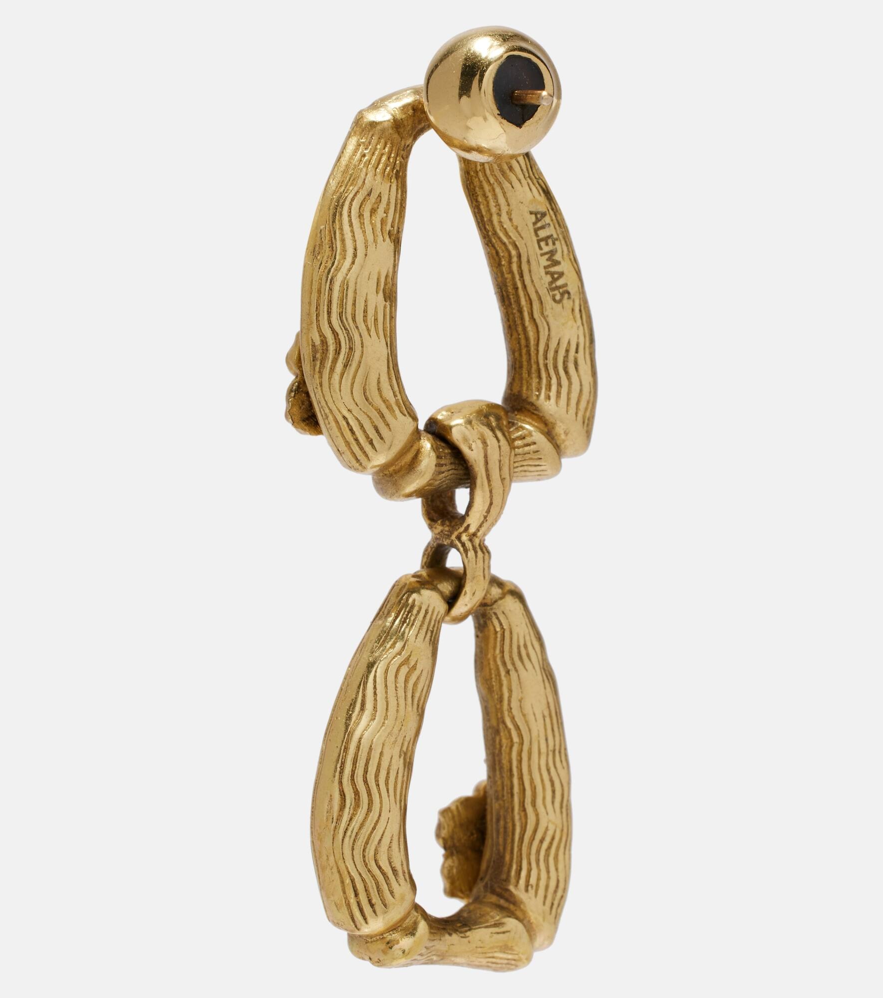 Team Spirit gold-plated drop earrings - 5
