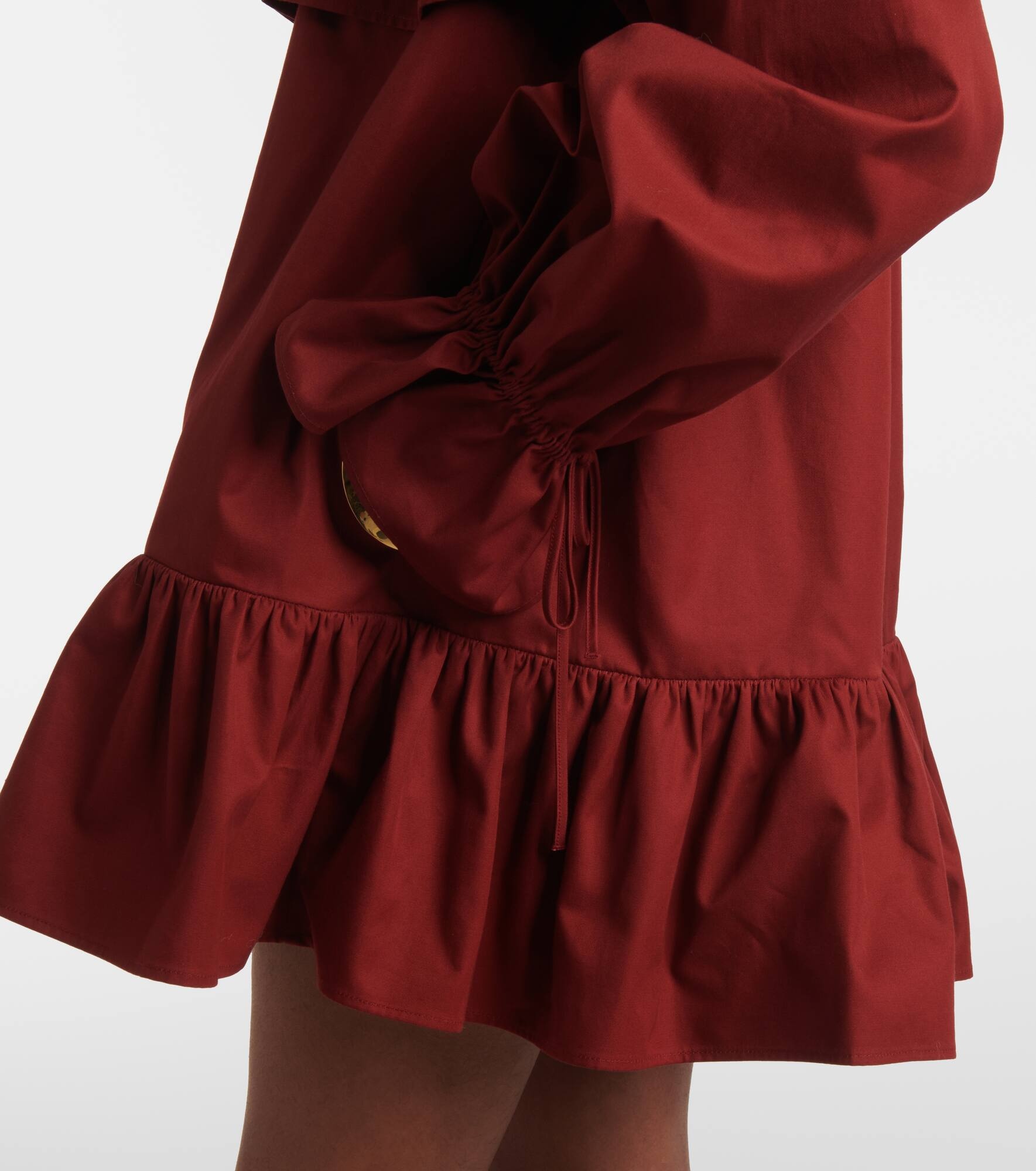 Ruffled cotton twill minidress - 5