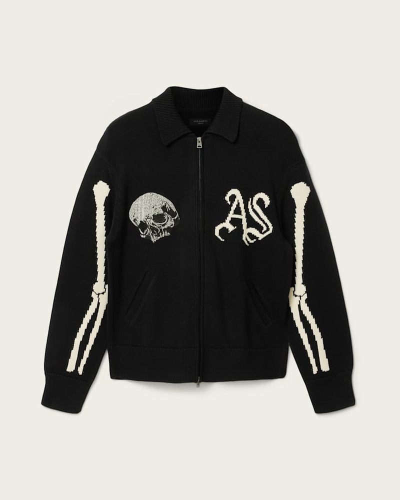 ADRIAN ZIP UP EMBROIDED KNITTED CARDIGAN 1