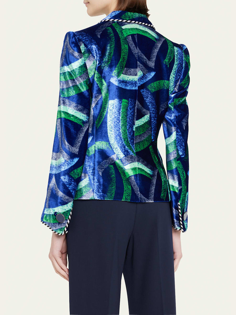 GIORGIO ARMANI Geometry Velvet Jacket outlook