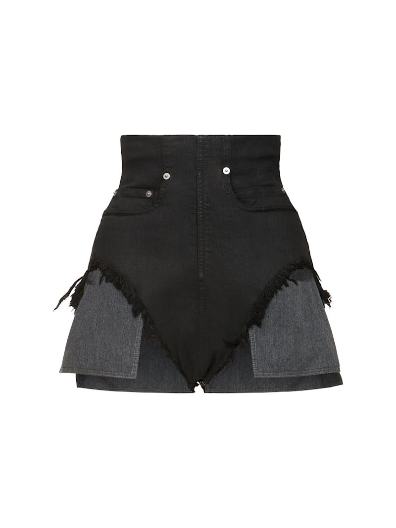 Dirt denim cutoff shorts - 1